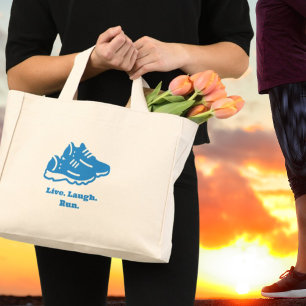 Live Laugh Run Tote Bag