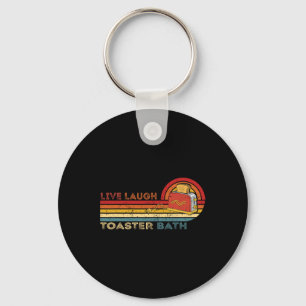 Live Laugh Toaster Th Vintage Skeleton Meme Dark H Keychain