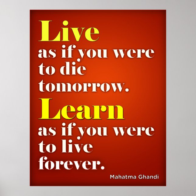 Live & Learn Poster (Front)