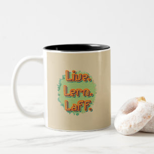 Live. Lern. Laff. Gfx-03 Two-Tone Coffee Mug