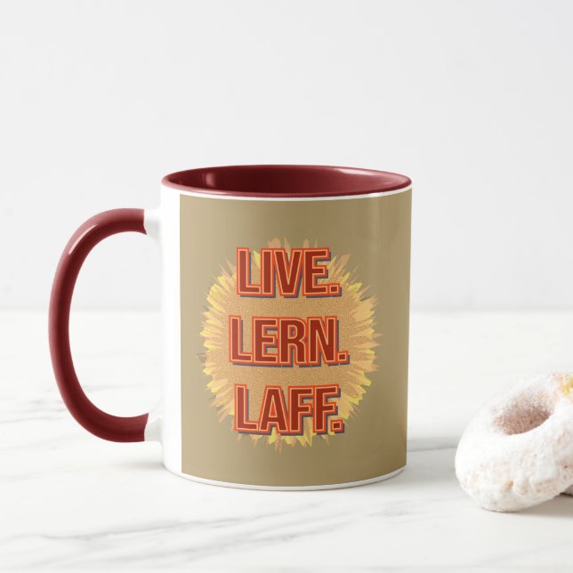 Live. Lern. Laff. Gfx-05 Mug (With Donut)