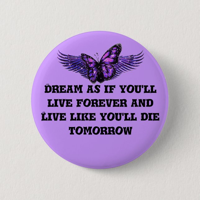 Live life_ 2 inch round button (Front)