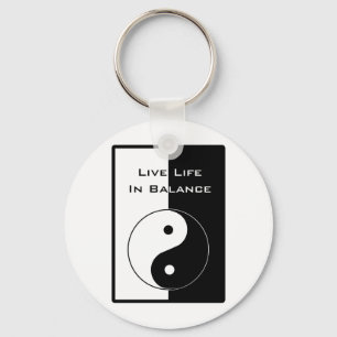 Live Life in Balance Keychain