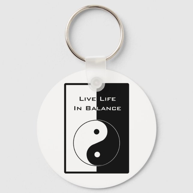 Live Life in Balance Keychain (Front)