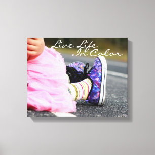 Live Life in Colour Photography Canvas Print