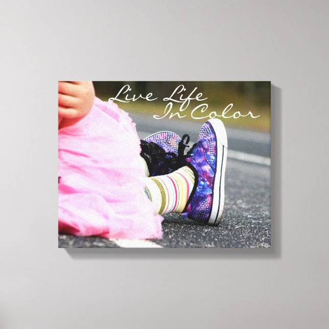 Live Life in Colour Photography Canvas Print (Front)