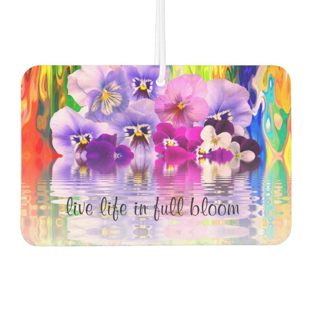 Live Life In Full Bloom Car Air  Freshener (Front)