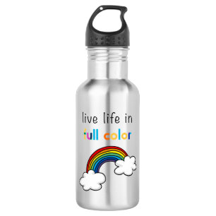 Live Life in Full Colour Rainbow 532 Ml Water Bottle