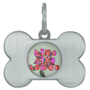 "Live Life Large" Art Print Pet Tag