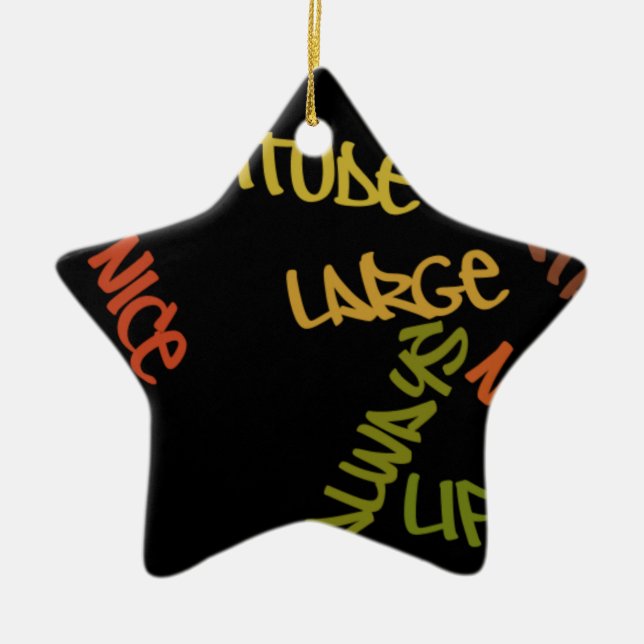 Live Life Large Word Art Print Ceramic Ornament (Front)