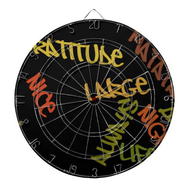 Live Life Large Word Art Print Dartboard (Front)