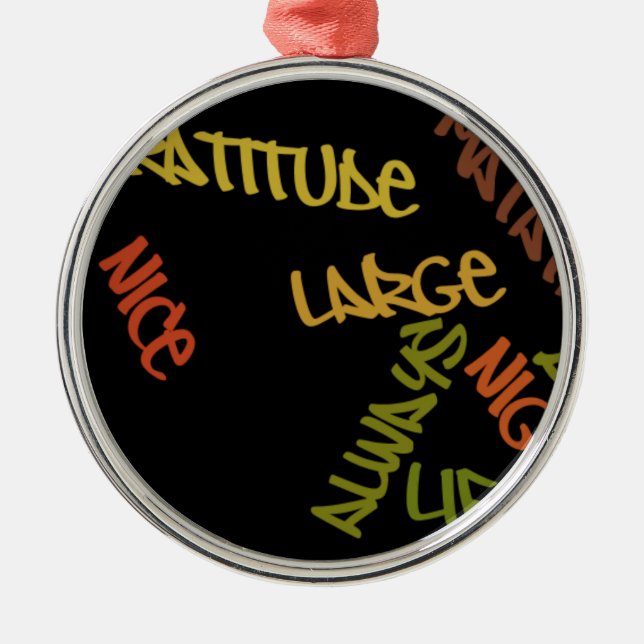 Live Life Large Word Art Print Metal Ornament (Front)