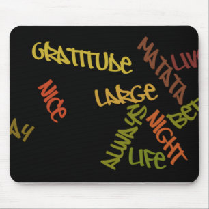 Live Life Large Word Art Print Mouse Pad