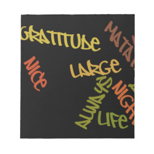 Live Life Large Word Art Print Notepad