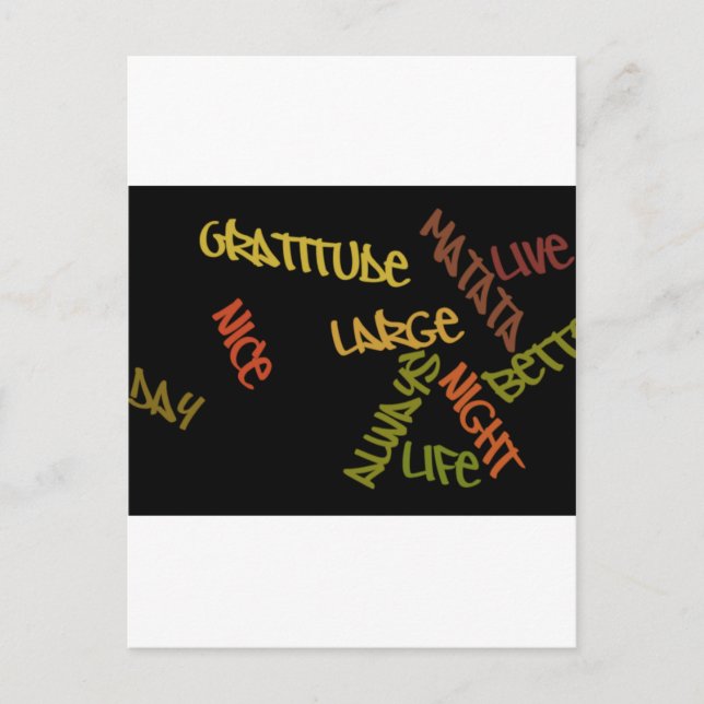 Live Life Large Word Art Print Postcard (Front)