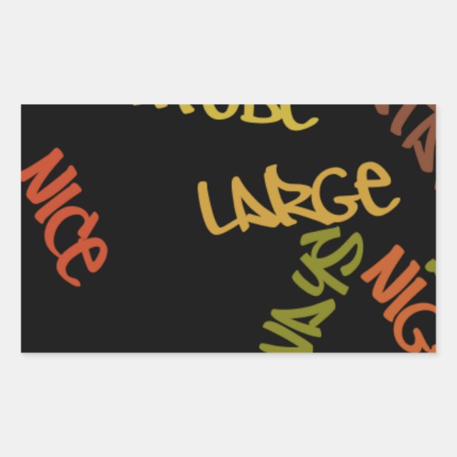 Live Life Large Word Art Print Sticker (Front)