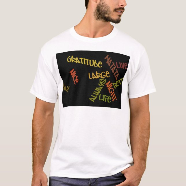 Live Life Large Word Art Print T-Shirt (Front)