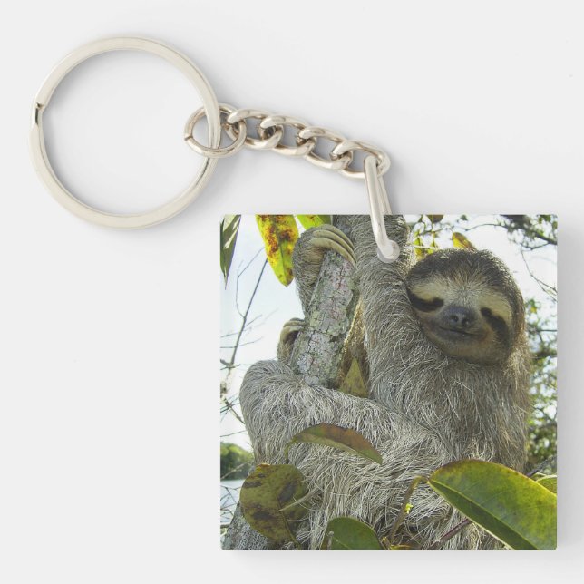 Live Life Like a Sloth Keychain (Front)