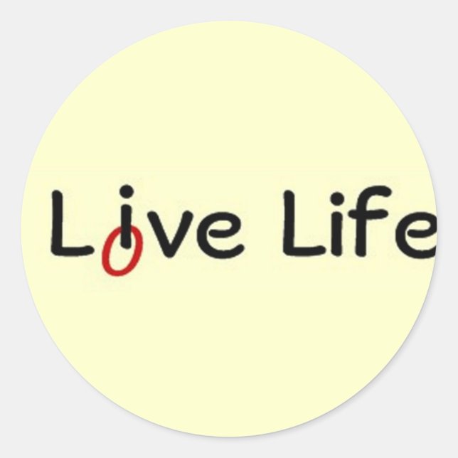 Live Life, Love Life Classic Round Sticker (Front)