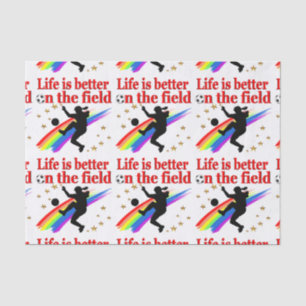 LIVE LIFE ON THE SOCCER FIELD TISSUE PAPER