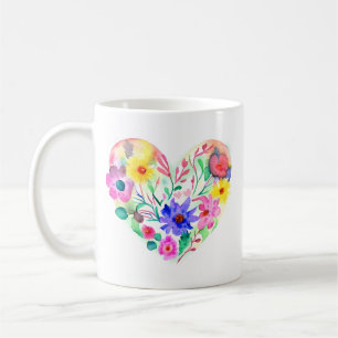 Live Life With All of Your Heart Quote Coffee Mug