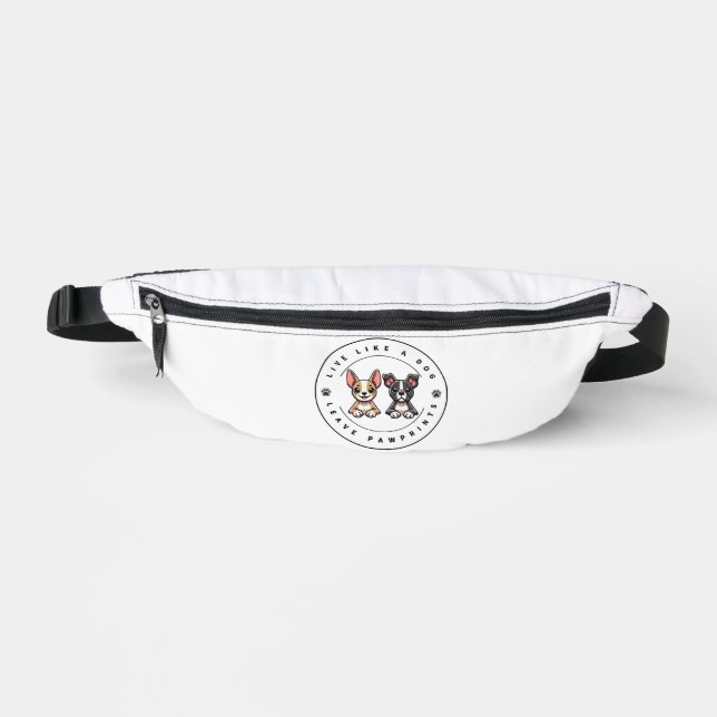 Live Like a Dog Leave Pawprints Fanny Pack (Front)