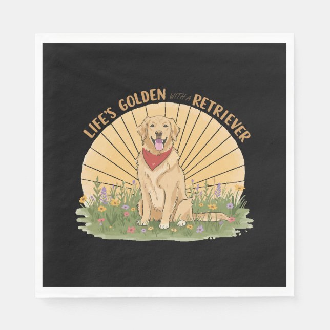 Live Like a Dog Stay Pawsitive (2)  Napkin (Front)