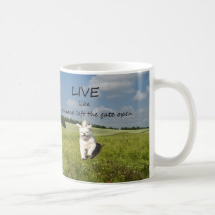 "Live Like Someone Left the Gate Open" Mug - Left