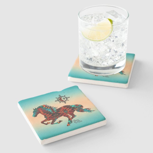 Live Like Someone Left The Gate Open Stone Coaster (Side)