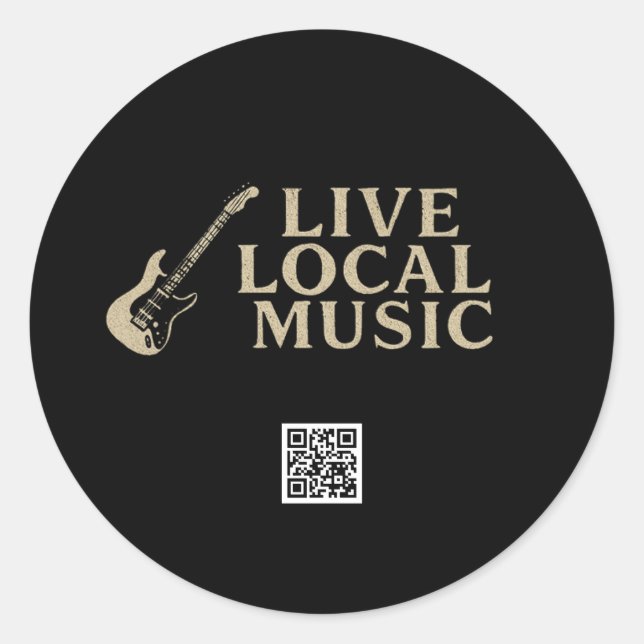 Live Local Music Sticker (Front)