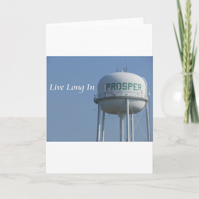 Live Long in Prosper (TX) Greeting Card (Front)
