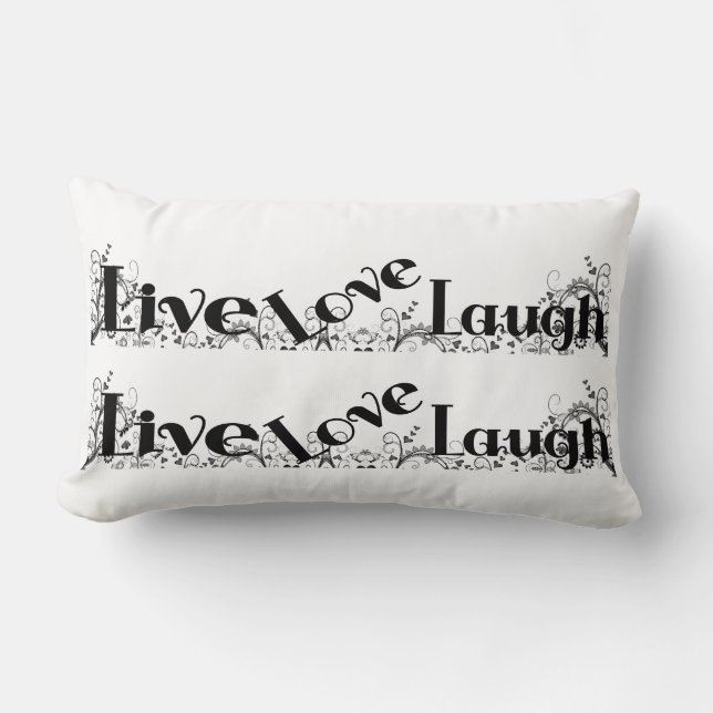 LIVE LOUGH LAUGH Design Chambre ou Coussin de cana (Recto)