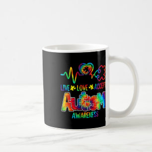Live Love Accept Autism Awareness Support Acceptan Coffee Mug