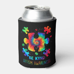 Live Love Accept Autism Awareness Tie Dye Autism M Can Cooler