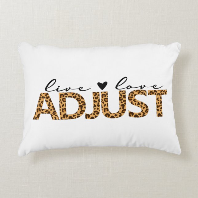 Live love adjust, chiropractic pillow, chiro  accent pillow (Front)