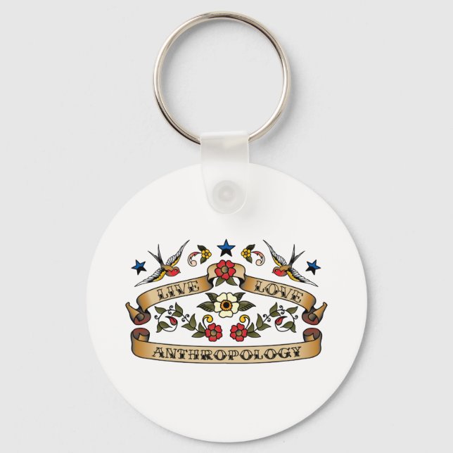 Live Love Anthropology Keychain (Front)