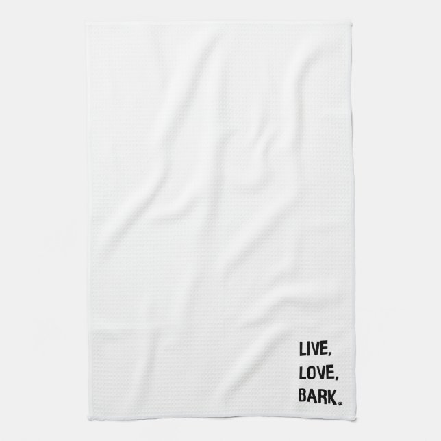 Live, Love, Bark Kitchen Towel (Vertical)