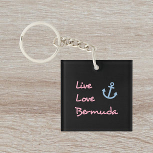 Live Love Bermuda Script Texte avec Ancre foncé