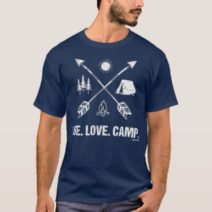 Live Love Camp Cross Arrows - Camping Hiking T-Shirt