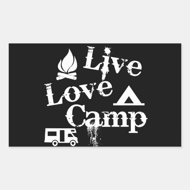 Live, Love, Camp Sticker (Front)