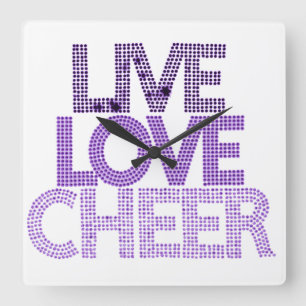 Live Love Cheer - Horloge murale