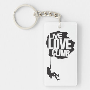 Live Love Climb   Climbing Keychain