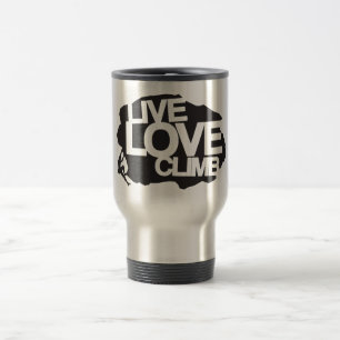 Live Love Climb Climbing Travel Mug