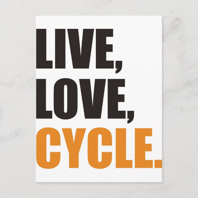 Live,Love,Cycle Postcard (Front)