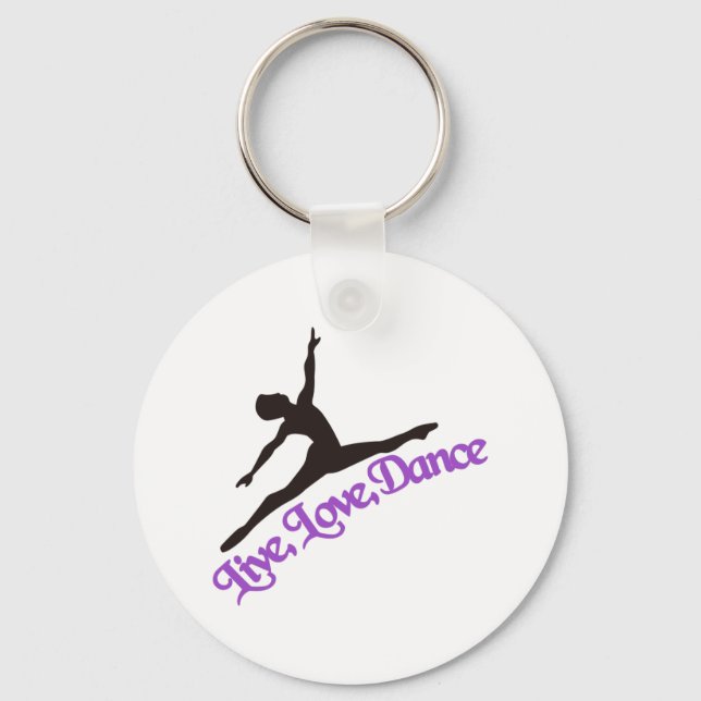Live, Love, Dance Keychain (Front)