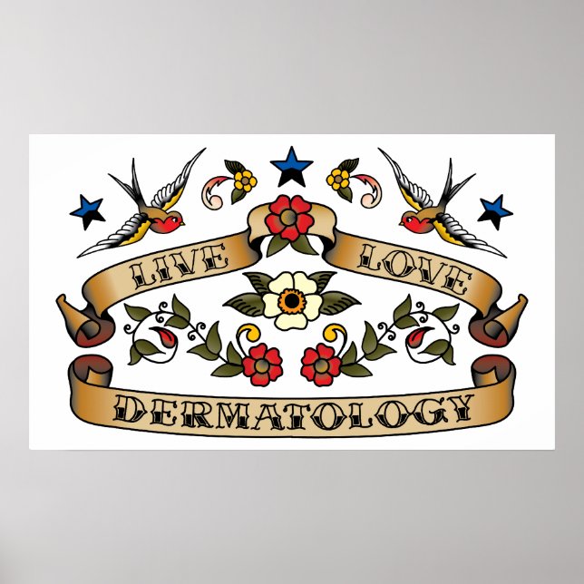 Live Love Dermatology Poster (Front)