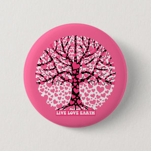 live love earth 2 inch round button