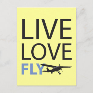 Live Love Fly Postcard