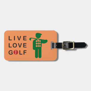 Live love golf, luggage tag. tag