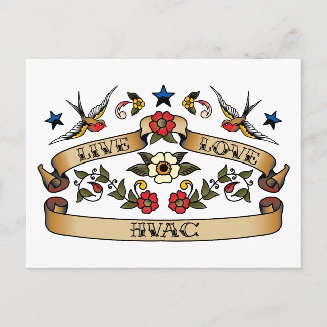 Live Love HVAC Postcard (Front)